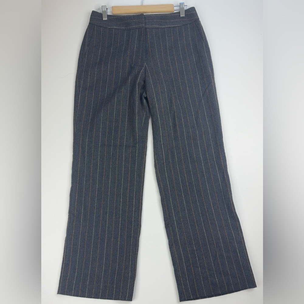 VTG Talbots Wool Striped Wide Leg Lined Trouser Dress Pants Size 6